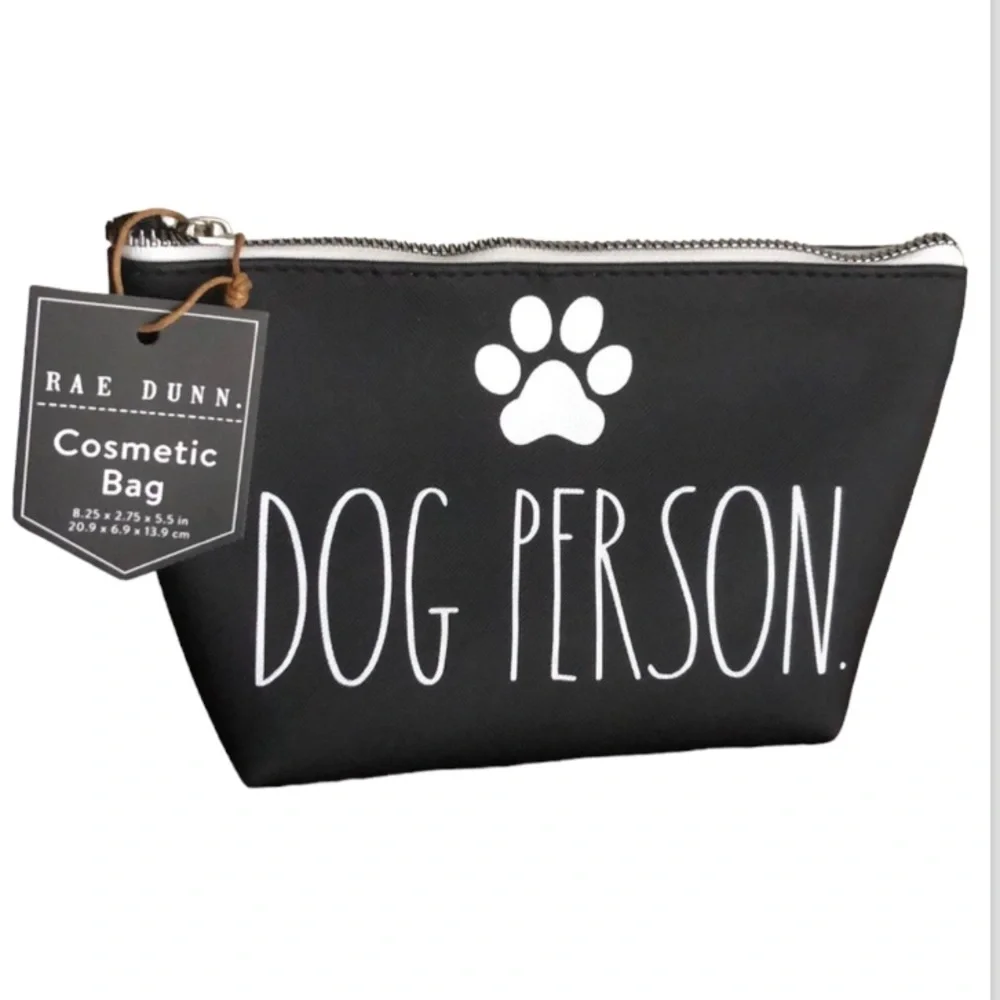 Rae Dunn DOG PERSON Cosmetic Beauty Makeup Travel Bag